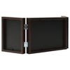 vidaXL Trifold Photo Frame Dark brown MDF, PS (polystyrene) Large