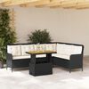 vidaXL 2 Piece Patio Sofa Set with Cushions Black Poly Rattan