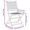 vidaXL Outdoor Chair Set of 8 Grey Acacia Wood Standard Foldable