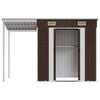 vidaXL Garden Shed Brown Galvanized Steel, Plastic Large Garden Shed
