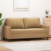 vidaXL 2-seater Sofa Brown Velvet Medium Modern Loveseat Rectangular