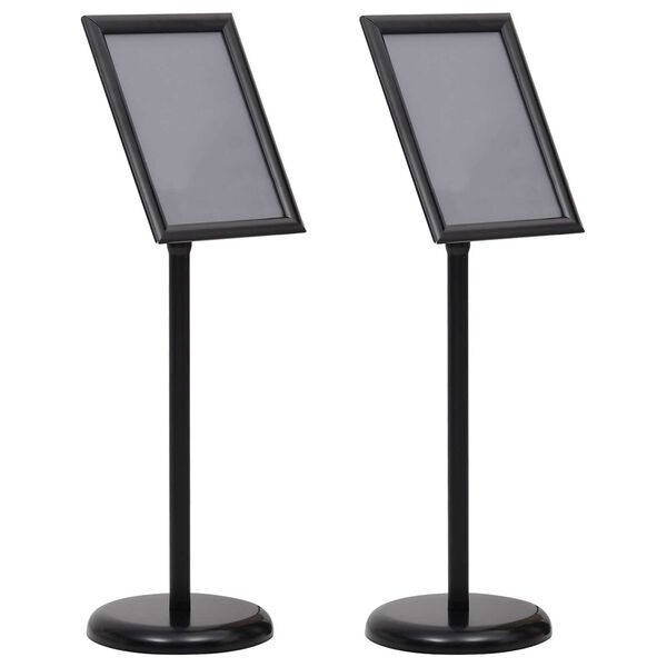 vidaXL Poster Stands 2 pcs Black 32.5 x 24 x 78 cm Aluminium alloy