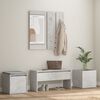 vidaXL Hallway Furniture Set Concrete grey Engineered wood, acrylic