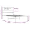 vidaXL Bed Frame White Powder-Coated Steel Twin XL Bed Frame