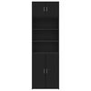 vidaXL Storage Cabinet Black Engineered Wood Large Storage Cabinet