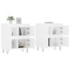 vidaXL Sideboard Set of 2 White Engineered wood Medium Sideboard