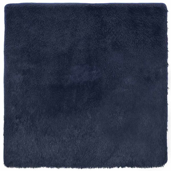 vidaXL Shaggy Rug Navy Polyester 63 x 63 in Non-scratch Shaggy Rug