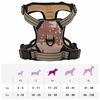 vidaXL Dog Harness Camouflage brown Polyester M Adjustable Armrests