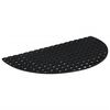 vidaXL Door Mat Black Rubber 17.7 x 29.5 in Non-slip Door Mat