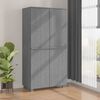 vidaXL Wardrobe Dark Gray Solid Pine Wood Medium Wardrobe Rectangular