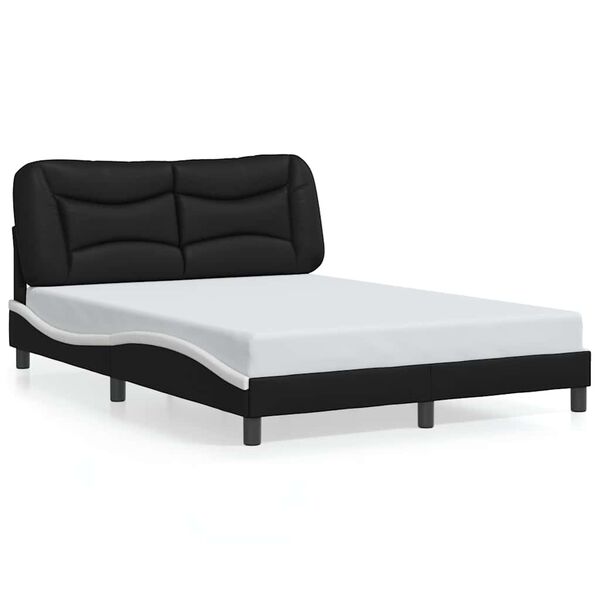 vidaXL Bed Frame Black and White