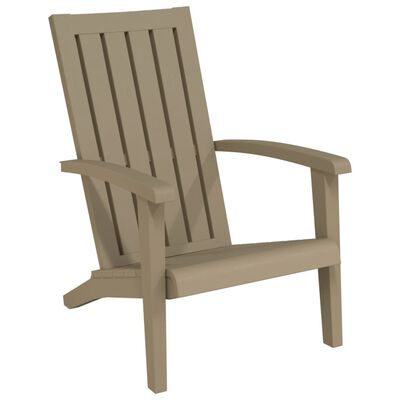 vidaXL Patio Adirondack Chair Light Brown Polypropylene