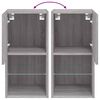 vidaXL TV Stands with LED Lights 2 pcs Gray Sonoma 12"x11.8"x23.6"