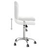 vidaXL Dining Chair White Faux leather, chrome steel Adjustable, Medium