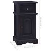 vidaXL Bedside Cabinet Light Black Coffee Solid Mahogany Wood Standard