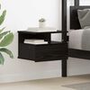 vidaXL Floating Nightstand Black Oak 15.75 x 12.20 x 10.63 in