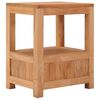 vidaXL Beside Cabinet Natural Teak Solid Teak Wood 15.7x11.8x19.7 in