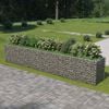vidaXL Gabion Raised Bed Silver Galvanized steel 21.3x35.4x39.4 in