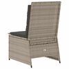 vidaXL Garden Sofa with Cushion Light gray Poly rattan