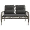 vidaXL Garden Sofa Set Grey Poly Rattan Medium Durable Garden Sofa Set