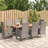 vidaXL Patio Dining Set Grey