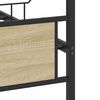 vidaXL Bed Frame Sonoma Oak Steel, Engineered Wood Full Bed Frame