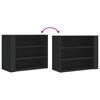 vidaXL Wall Cabinet Black Engineered wood 29.5x13.8x23.6 in