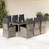 vidaXL Garden Dining Set Grey