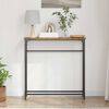 vidaXL Console Table with Shelf Old Wood 75 x 19.5 x 75 cm