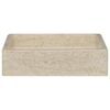 vidaXL Sink Cream 15.7"x15.7"x3.9" Marble