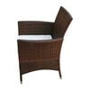vidaXL Outdoor Furniture Set Brown Steel frame, PE rattan, Glass Large