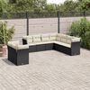 vidaXL Garden Sofa Set Black, Cream White
