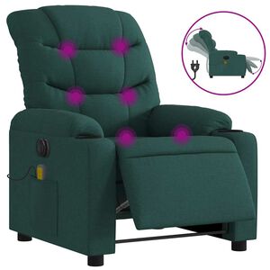 vidaXL Electric Massage Recliner Chair Dark Green
