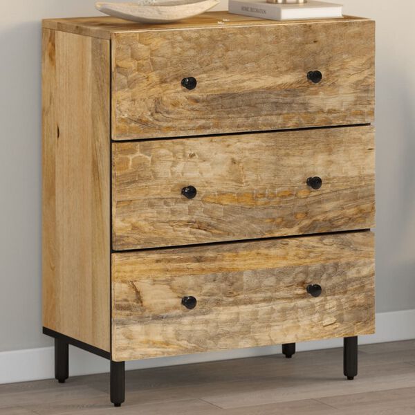 vidaXL Side Cabinet Natural wood Solid mango wood, engineered wood, iron