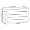 vidaXL Storage Box White Solid pinewood 23.4 x 14.4 x 13.0 in