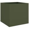 vidaXL Planter Set of 2 Olive Green Cold-Rolled Steel Medium Durable