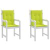 vidaXL Patio Lowback Chair Cushions 2 pcs Bright Green 39.4x19.7x1.2" Oxford Fabric