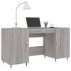 vidaXL Desk Grey sonoma Engineered wood, iron, aluminum alloy