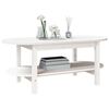 vidaXL Coffee Table White Solid pine wood Coffee Table Oblong Rustic