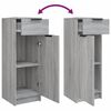 vidaXL Bathroom Furniture Set Grey sonoma Engineered wood, Glass Tall