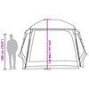 vidaXL Pool Tent with Removable Fly & Mesh Walls Grey 201.6x180.3"