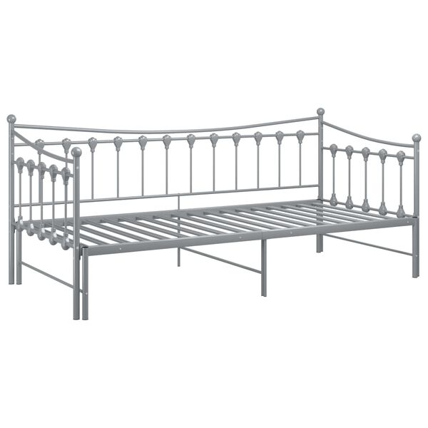vidaXL Sofa Bed Frame Grey Powder-coated metal