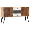 vidaXL Sideboard Natural wood with brown and black tones Solid Mango Wood