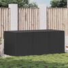 vidaXL Storage Chest Black Polyethylene Rattan Large Garden Storage Box