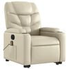 vidaXL Electric Stand Up Massage Recliner Chair Cream