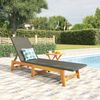 vidaXL Sun Lounger Black and brown PE rattan 78.7 in length
