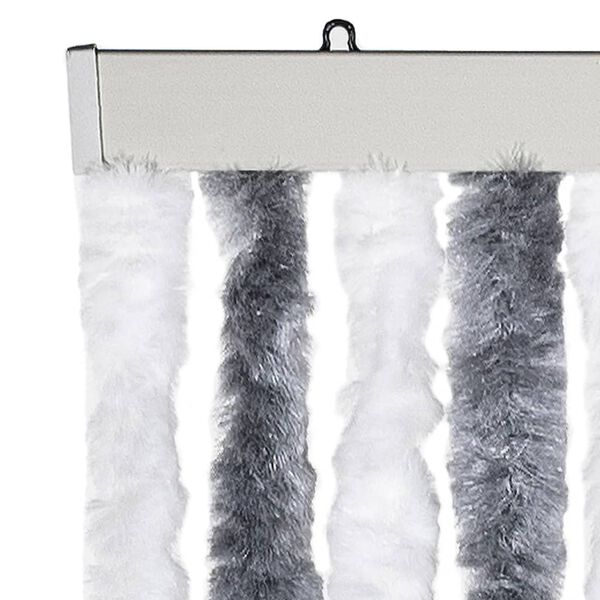 vidaXL Fly Curtain Grey and White 39.4x90.6" Chenille