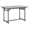 vidaXL Garden Table Grey Solid Acacia Wood Medium Extendable