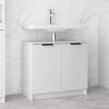 vidaXL Bathroom Cabinet High gloss white Engineered wood