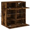 vidaXL TV Wall Cabinet Smoked Oak Engineered Wood, Glass Medium